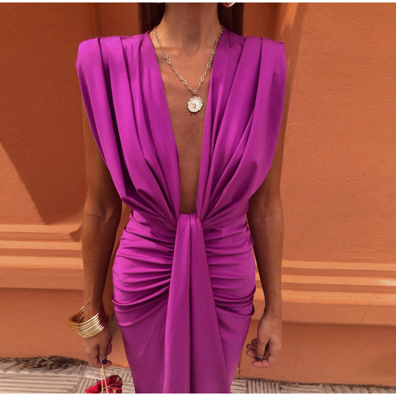 Crocetta™ | Elegant Dress with Chic Neckline