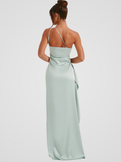 Soleil™ | Satin Maxi Dress with Elegant Shine