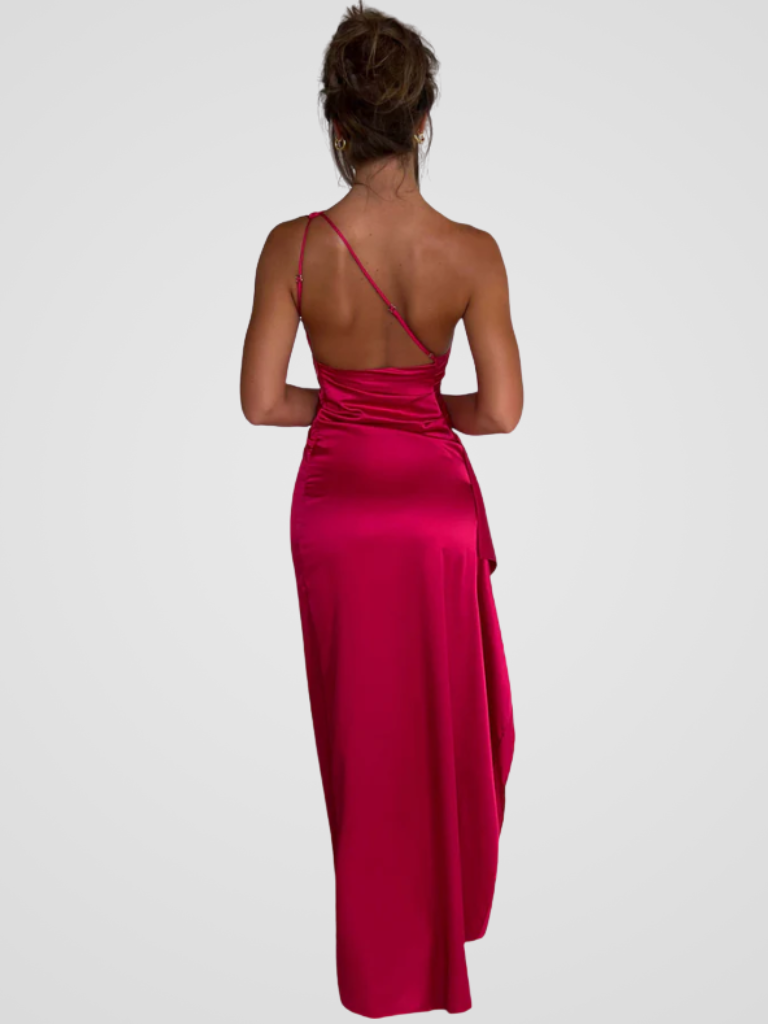 Soleil™ | Satin Maxi Dress with Elegant Shine