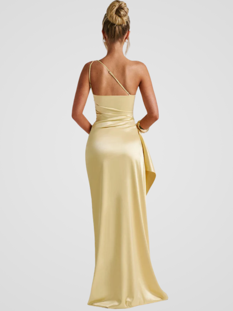 Soleil™ | Satin Maxi Dress with Elegant Shine