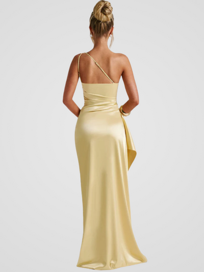 Soleil™ | Satin Maxi Dress with Elegant Shine