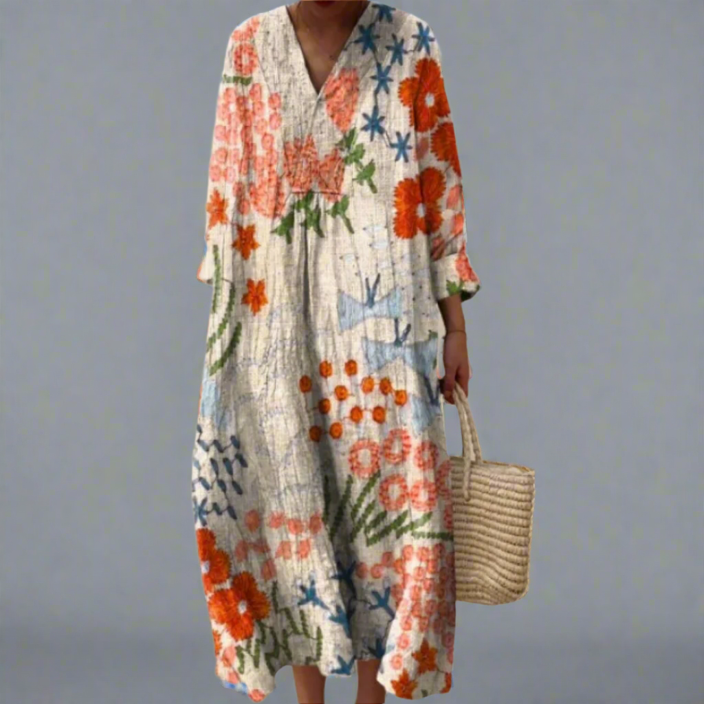 Odélie | Dress with Sketched Flowers