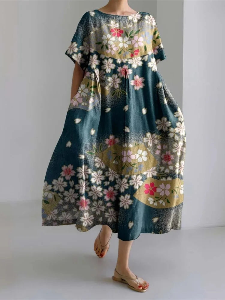 Emmeline™ | Midi Dress – Vintage Charm with a Japanese Touch