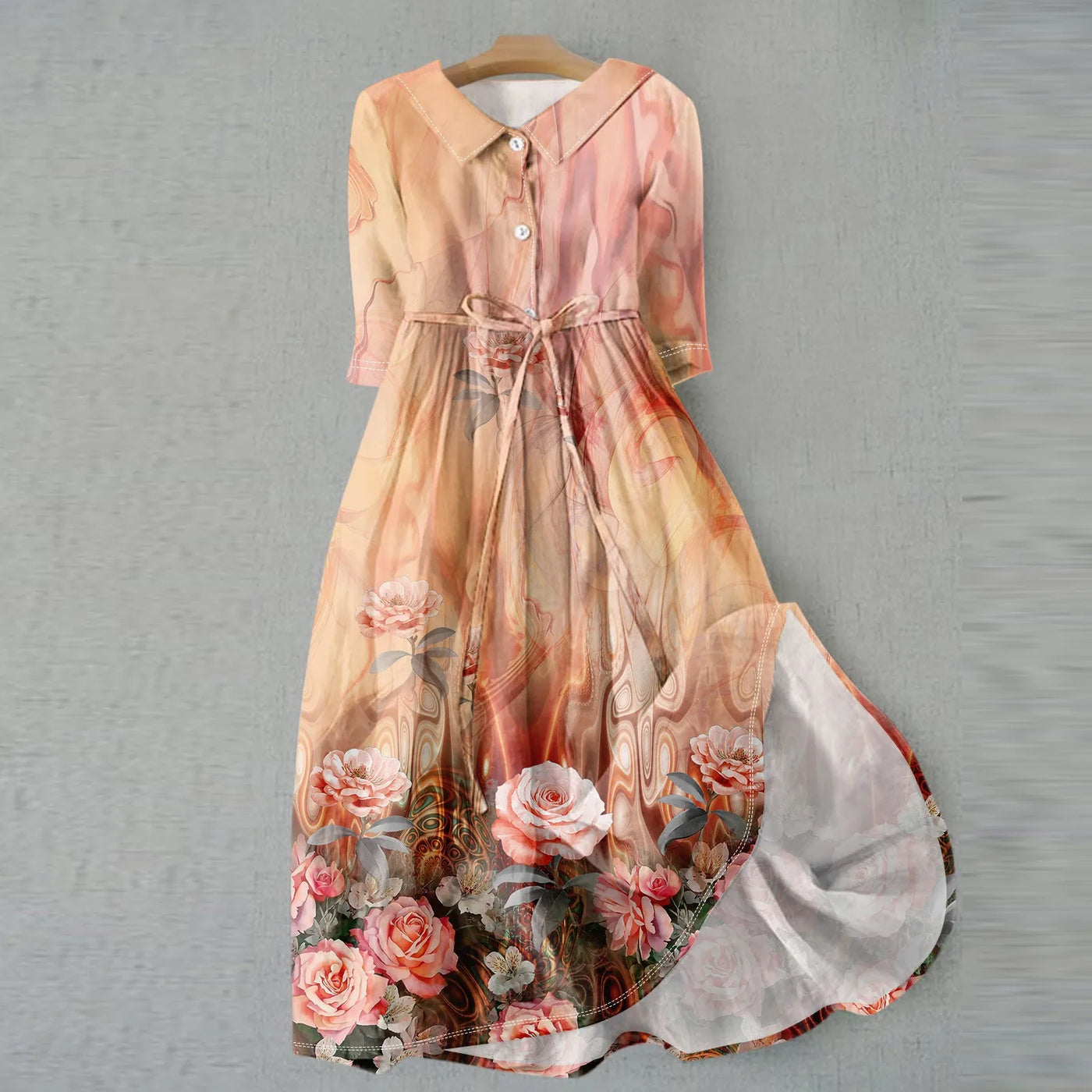 Amara-Rose | Shirt Dress – Soft Bloom Meets Art
