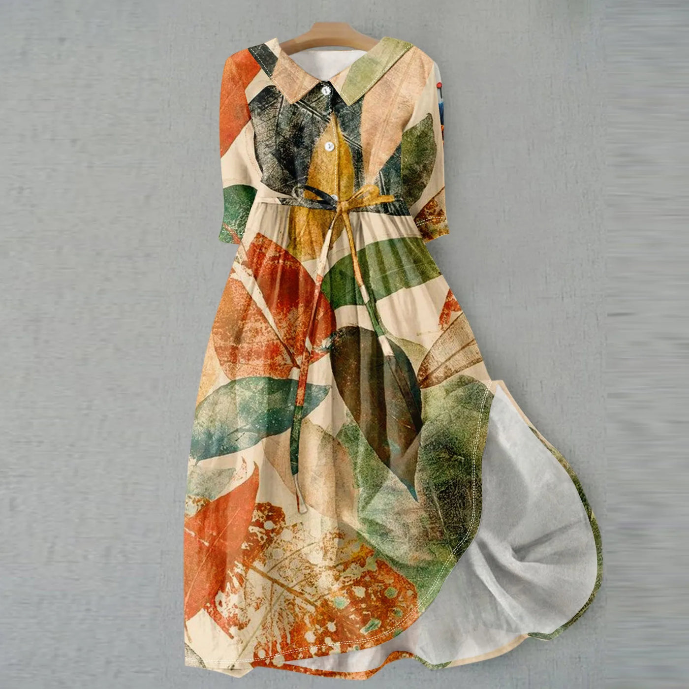 Leona-Terra | Shirt Dress – Nature’s Patchwork