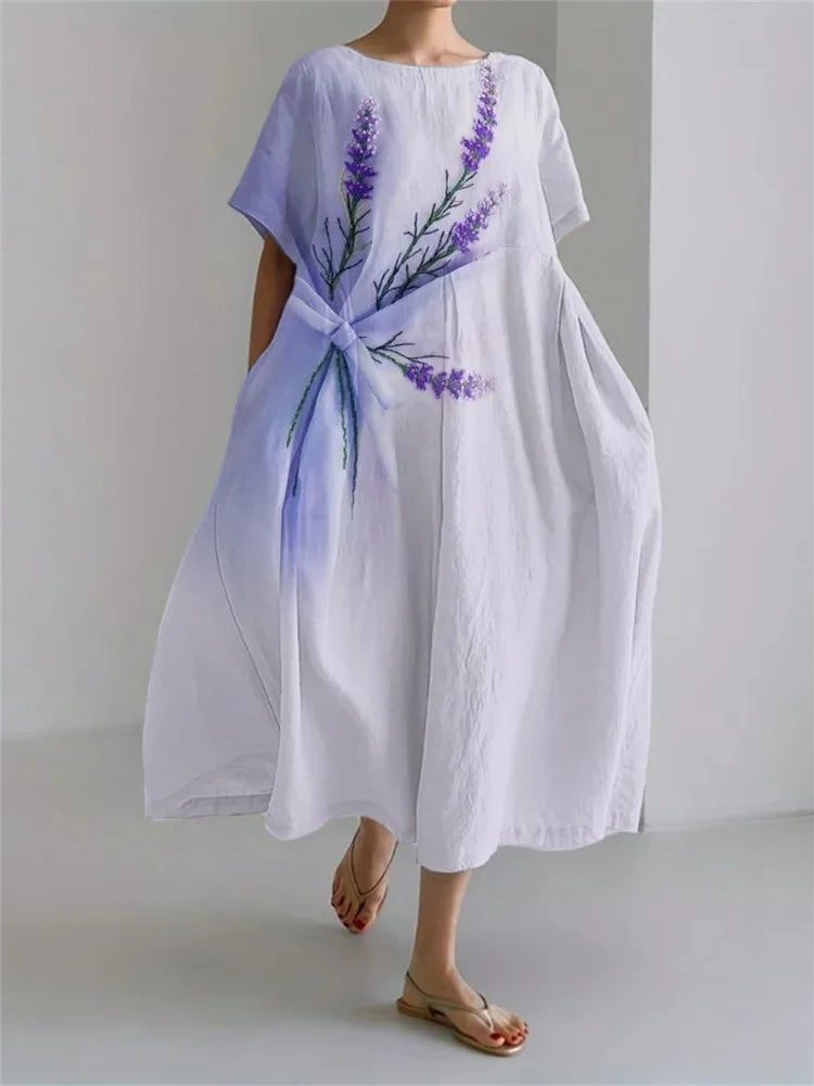 Lavanda™ | Midi Dress – A Breeze of Lavender Elegance