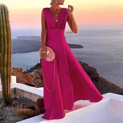 Lynor | Elegant Floral Sleeveless Dress