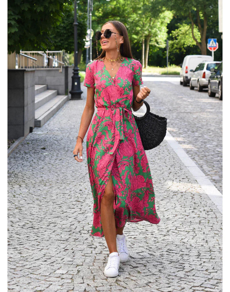 Suzanne | Elegant V-Neck Dress