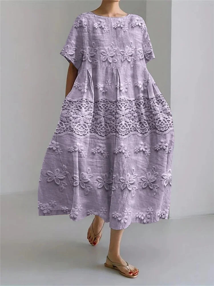 Liliane-Rose™ | Midi Dress – Delicate Lace, Timeless Grace