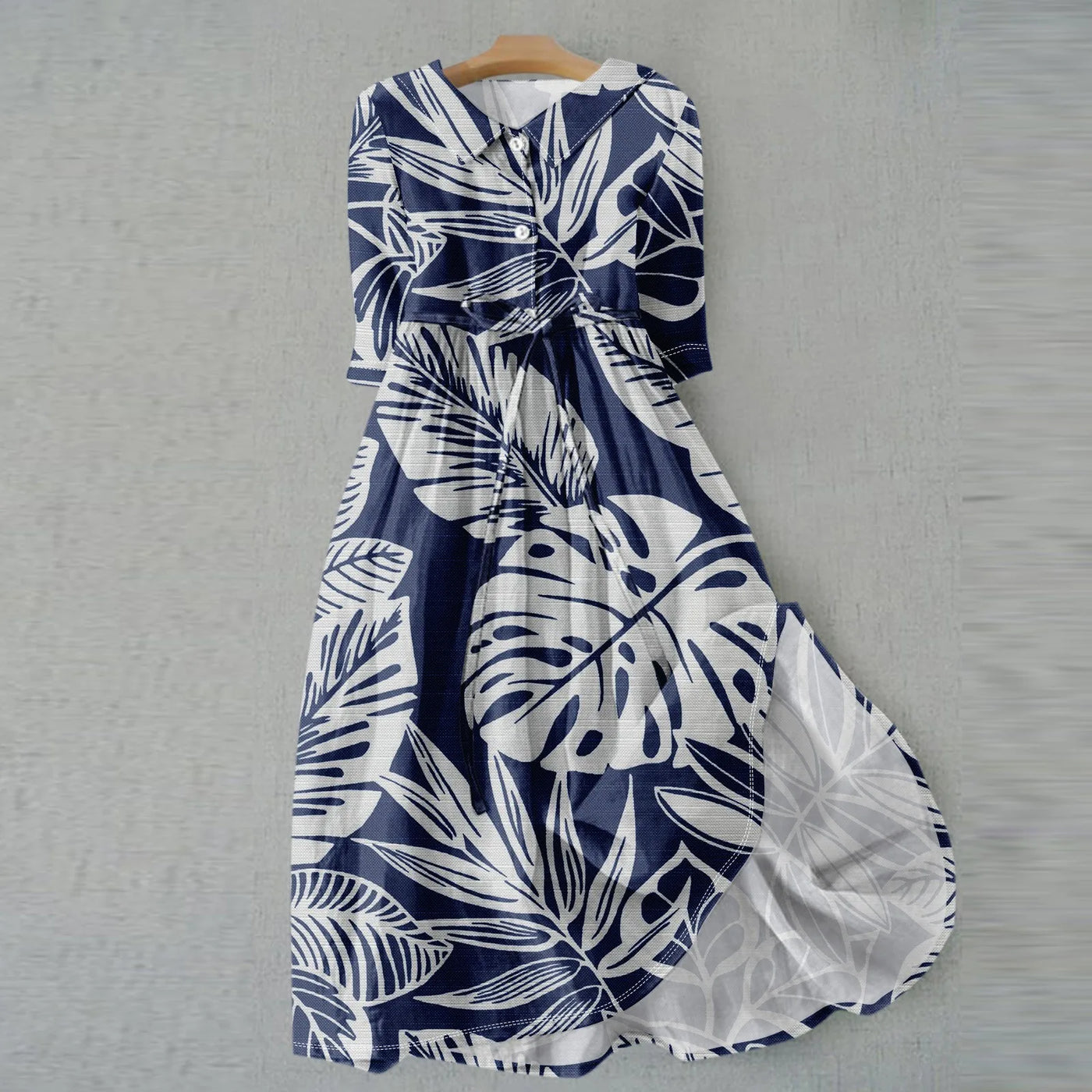 Lana-Tide | Shirt Dress – Tropical Calm with a Graphic Edge