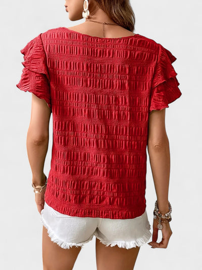 Charmaine - Light & Breezy Blouse with Fun Ruffles