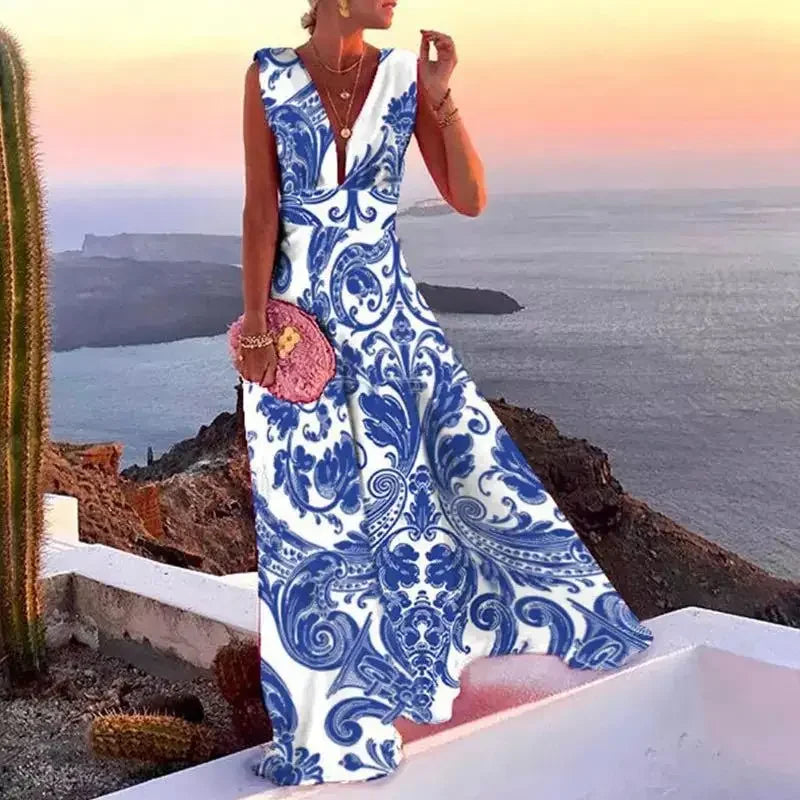 Lynor | Elegant Floral Sleeveless Dress