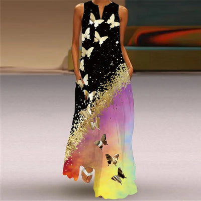 Aurelia | A-Line Butterfly Floral Dress