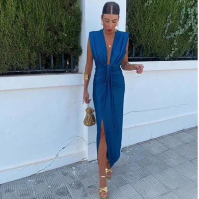 Crocetta™ | Elegant Dress with Chic Neckline