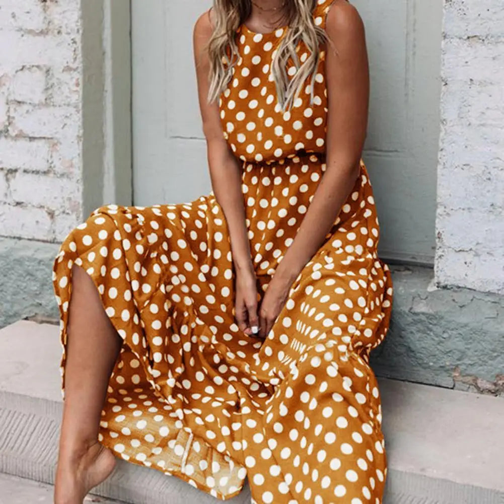 Capri Polka Dot Maxi Dress