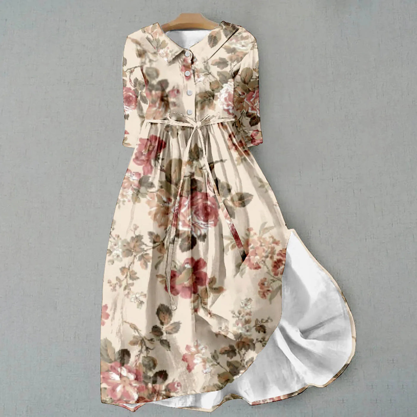 Rose-Claire | Shirt Dress – Vintage Florals, Timeless Ease