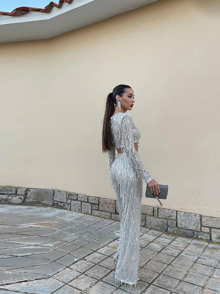 Greta | Glossy Embellished Set