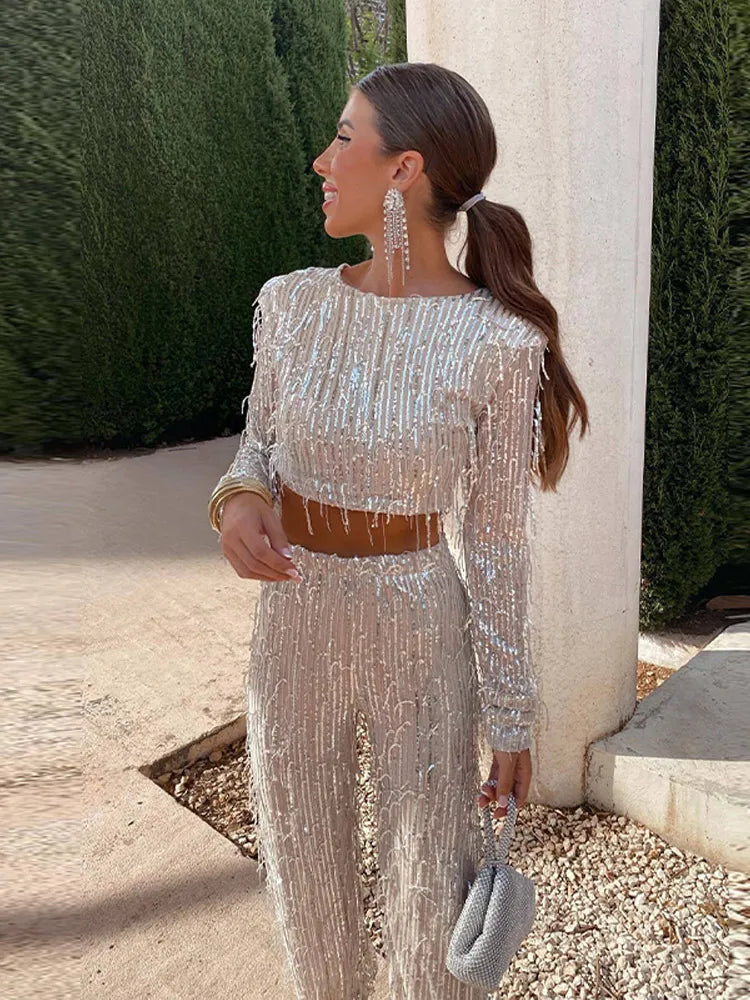 Greta | Glossy Embellished Set