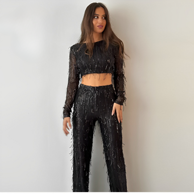 Greta | Glossy Embellished Set
