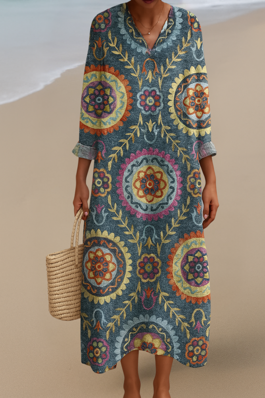 Alison | Mandala Maxi Dress Ray of Joy in Boho Elegance