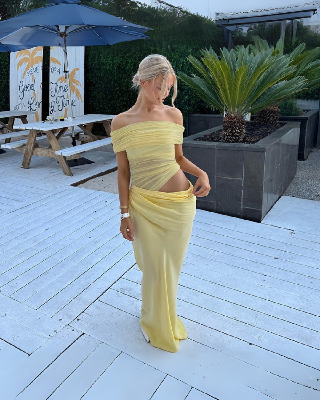 Quelina | Sunveil Drape Dress