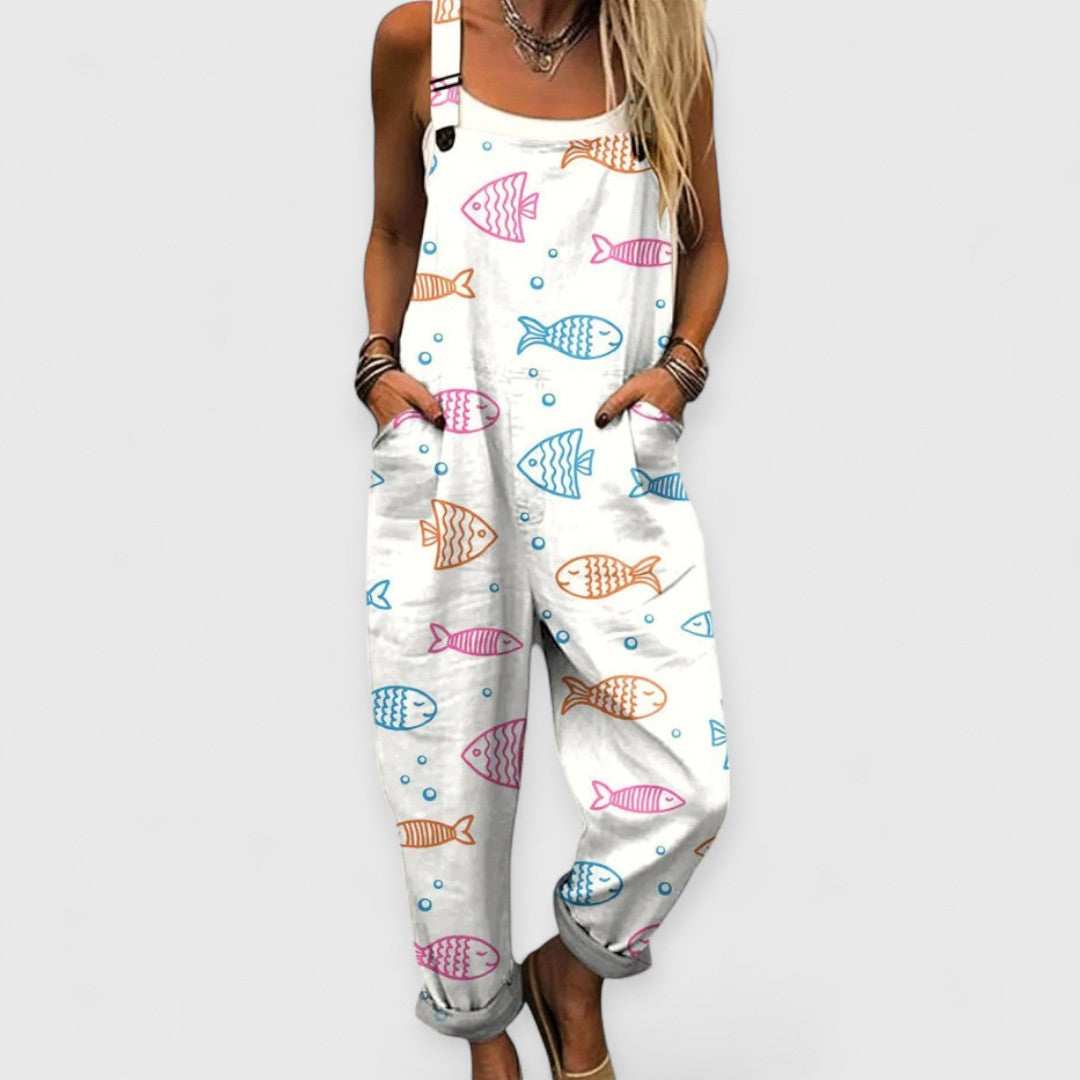 Ella | Women's Vintage Wide Leg Jumpsuit