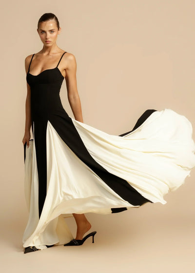 Ariane™ | Black and White Dress
