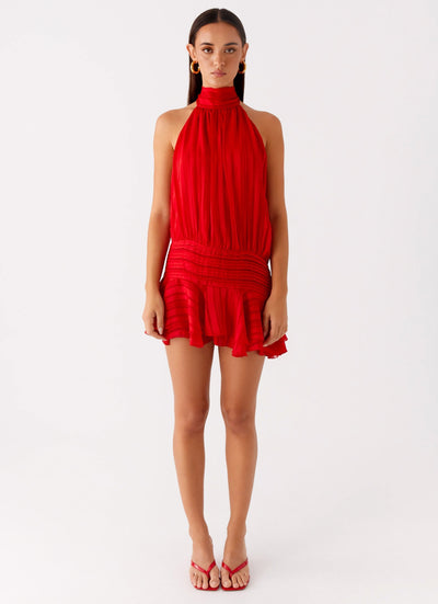 SERENELLA | Mini Dress with Beads and Chiffon