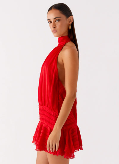 SERENELLA | Mini Dress with Beads and Chiffon