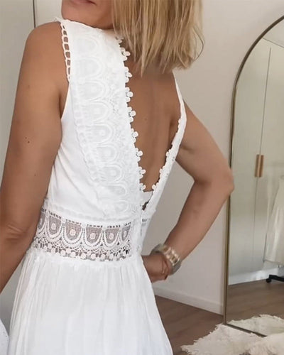 Kate | White Lace Maxi Dress