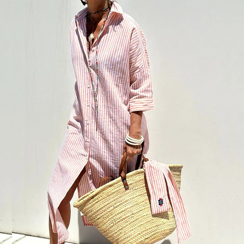 Armelle | Elegant Striped Summer Dress (Nearly Sold Out)