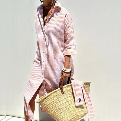Armelle | Elegant Striped Summer Dress (Nearly Sold Out)
