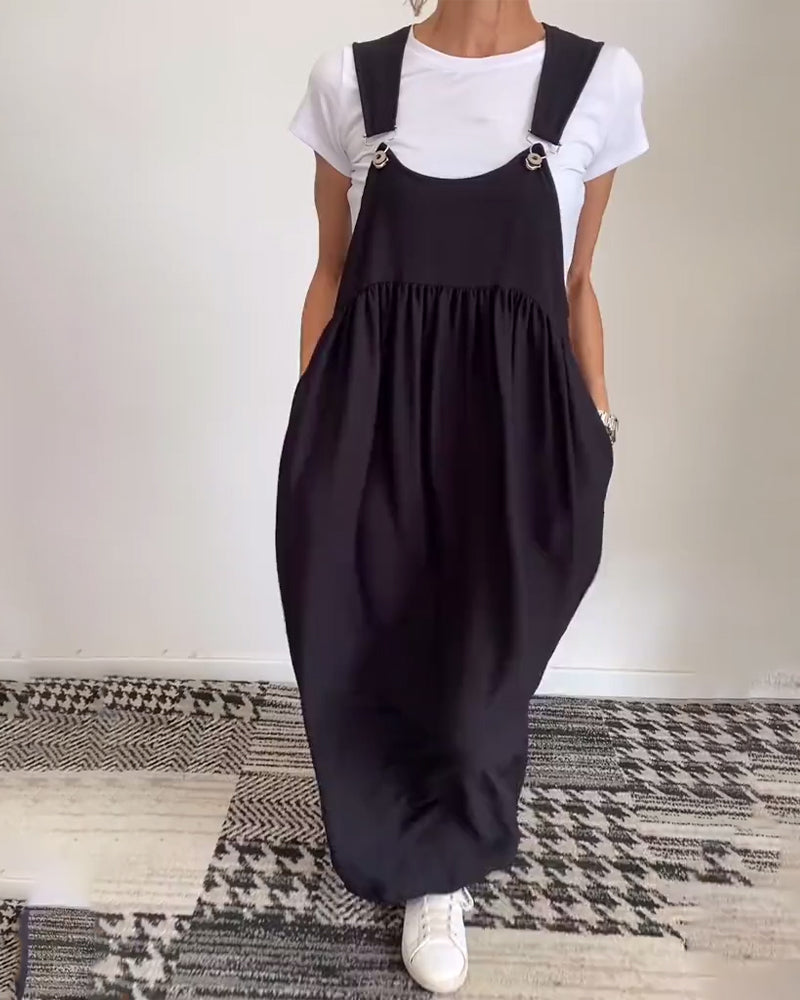 Alice | Casual Solid Strap Dress