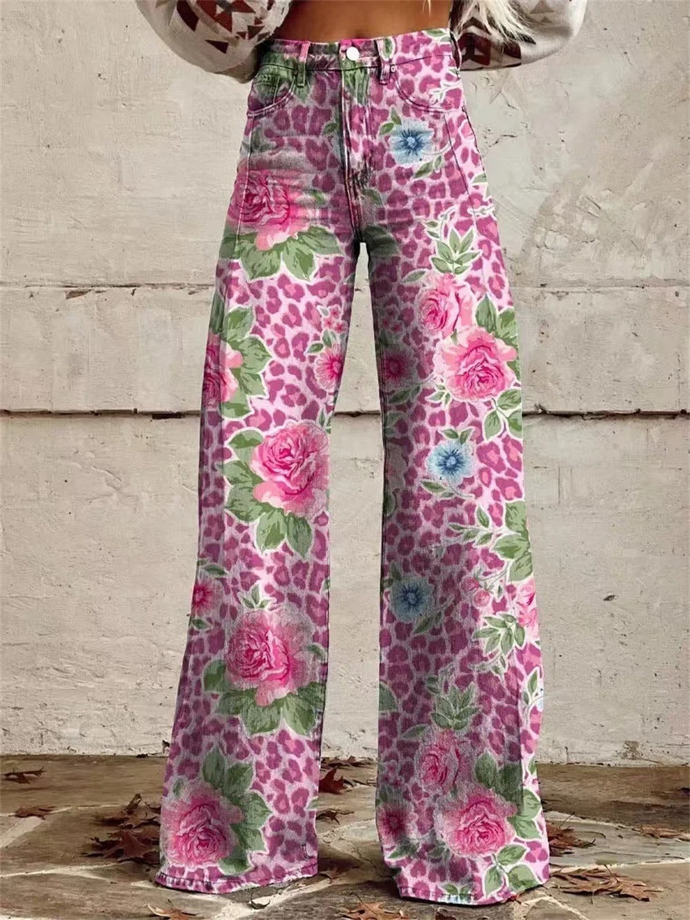 Madison™ - Vintage Floral Printed Wide Leg Trousers