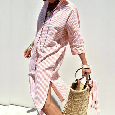 Armelle | Elegant Striped Summer Dress (Nearly Sold Out)