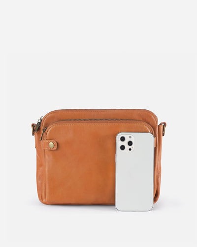 Sleek Three-Layer Crossbody Bag
