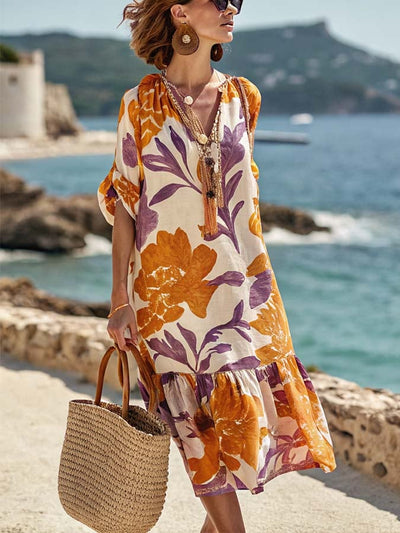 Women'S Casual Loose Printed Dress