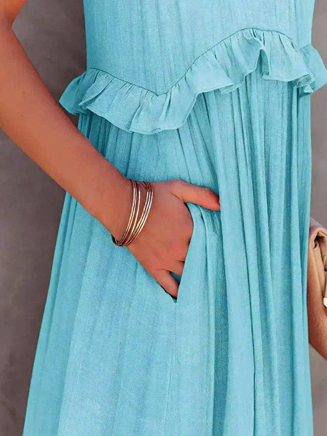 Sarah | Halter Maxi Dress with Ruffles (Almost Sold Out)