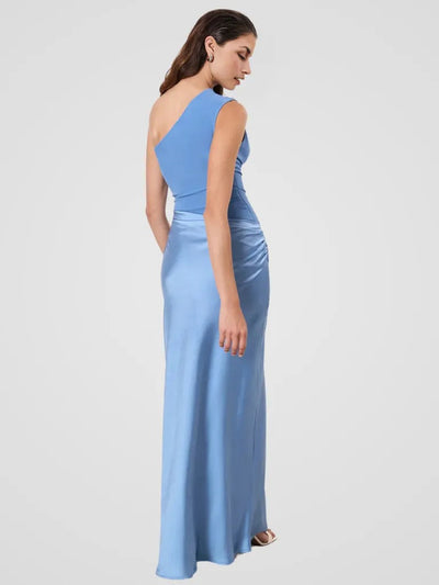 Chiara™ | Satin One-Shoulder Dress with Refined Draping
