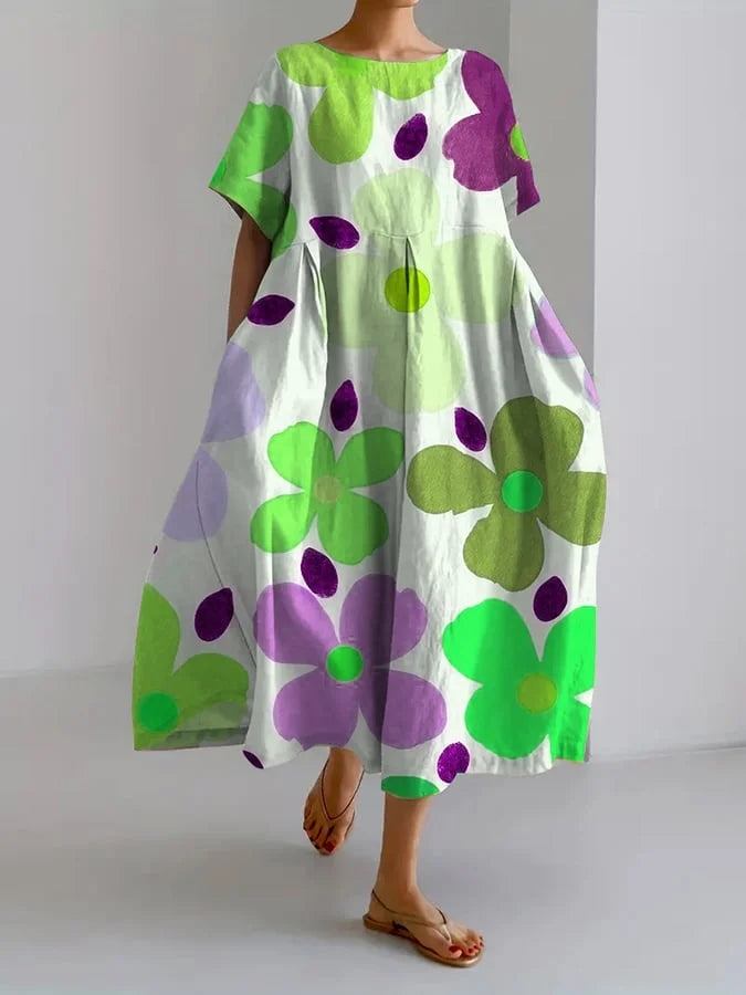 VALENTINA | Floral Summer Dress with Flattering Cut and Freedom of Movement