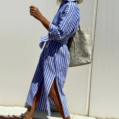 Armelle | Elegant Striped Summer Dress (Nearly Sold Out)