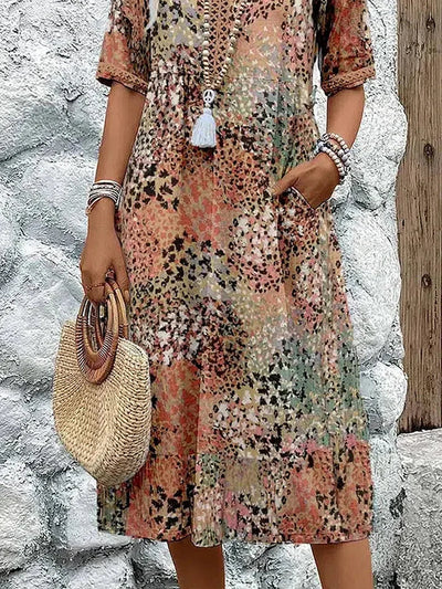 Isabeau | Printed Midi Dress