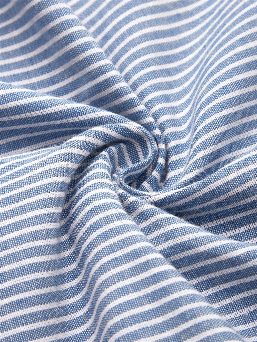 Cassiopée | Elegant Striped Midi Dress