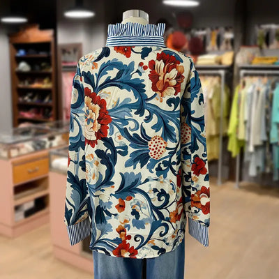 Chloe - Vintage Floral Printed Blouse