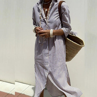 Armelle | Elegant Striped Summer Dress (Nearly Sold Out)