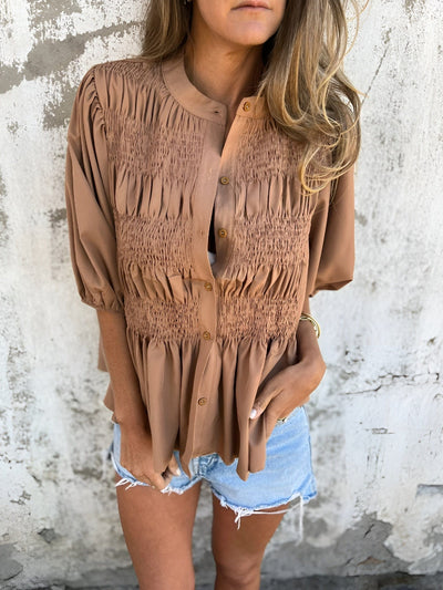 Silvana Pleated Blouse
