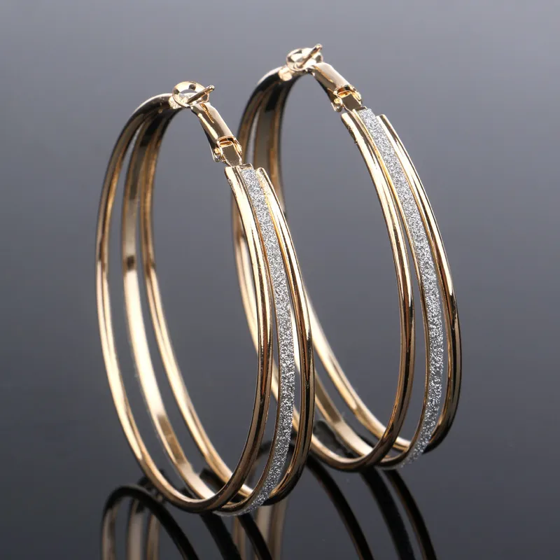Vintage Gold Plated Hoop Earrings