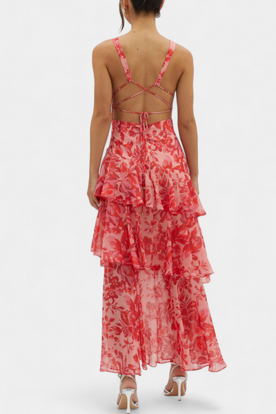 Camylla | V-Neck Dress with Flowing Layers