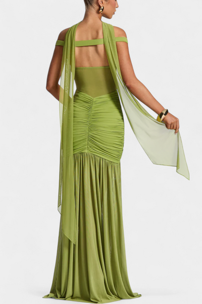 Séraphia | Milk Silk Dress with Deep Neckline