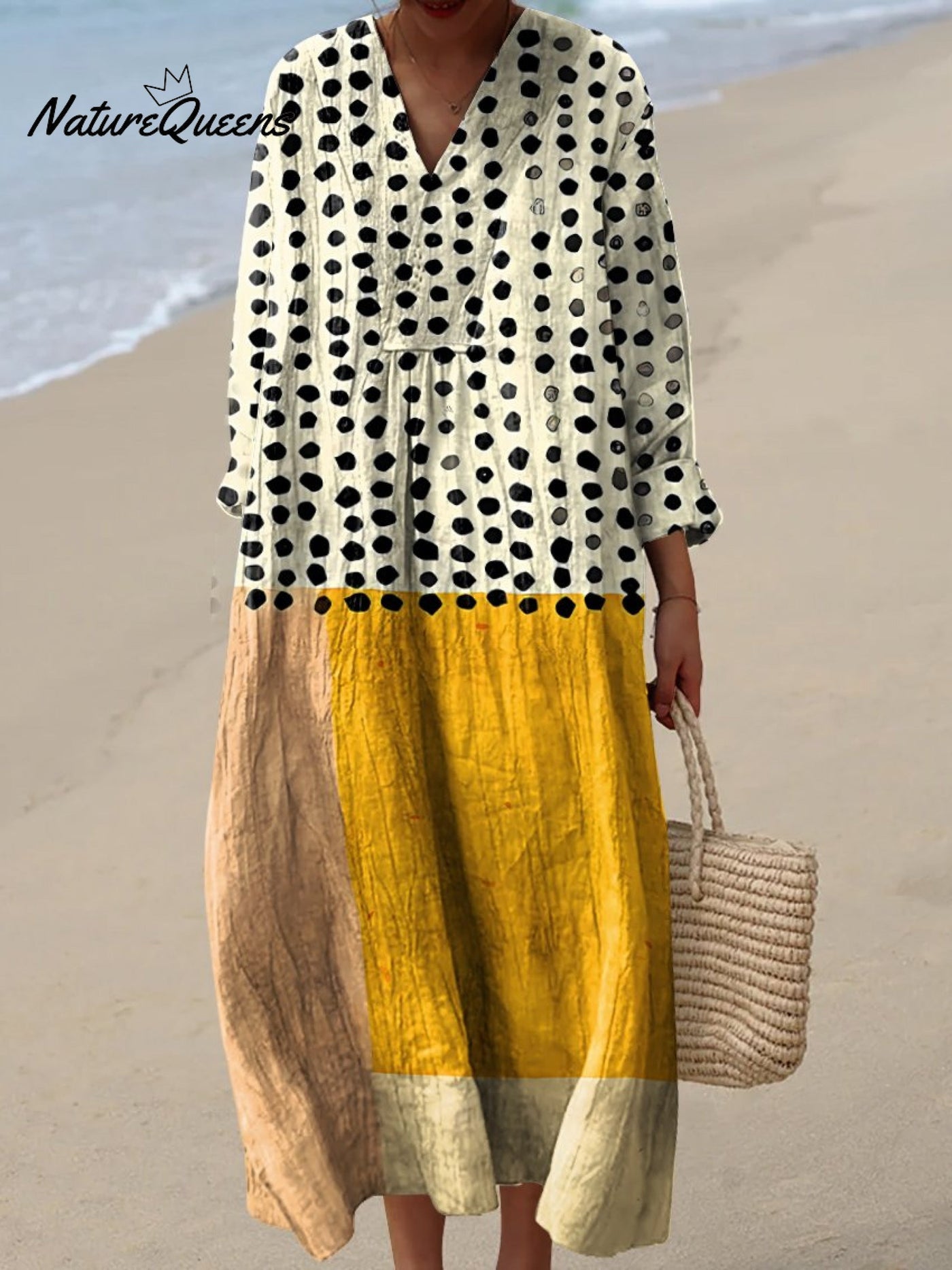Azélie | Polka Dot & Colour Block Dress